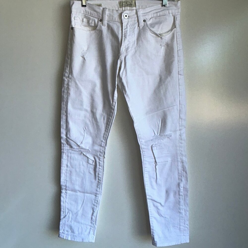 LUCKY Sienna Slim Boyfriend Jeans Size 2/26 White